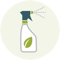 Icon of a cleaning bottle